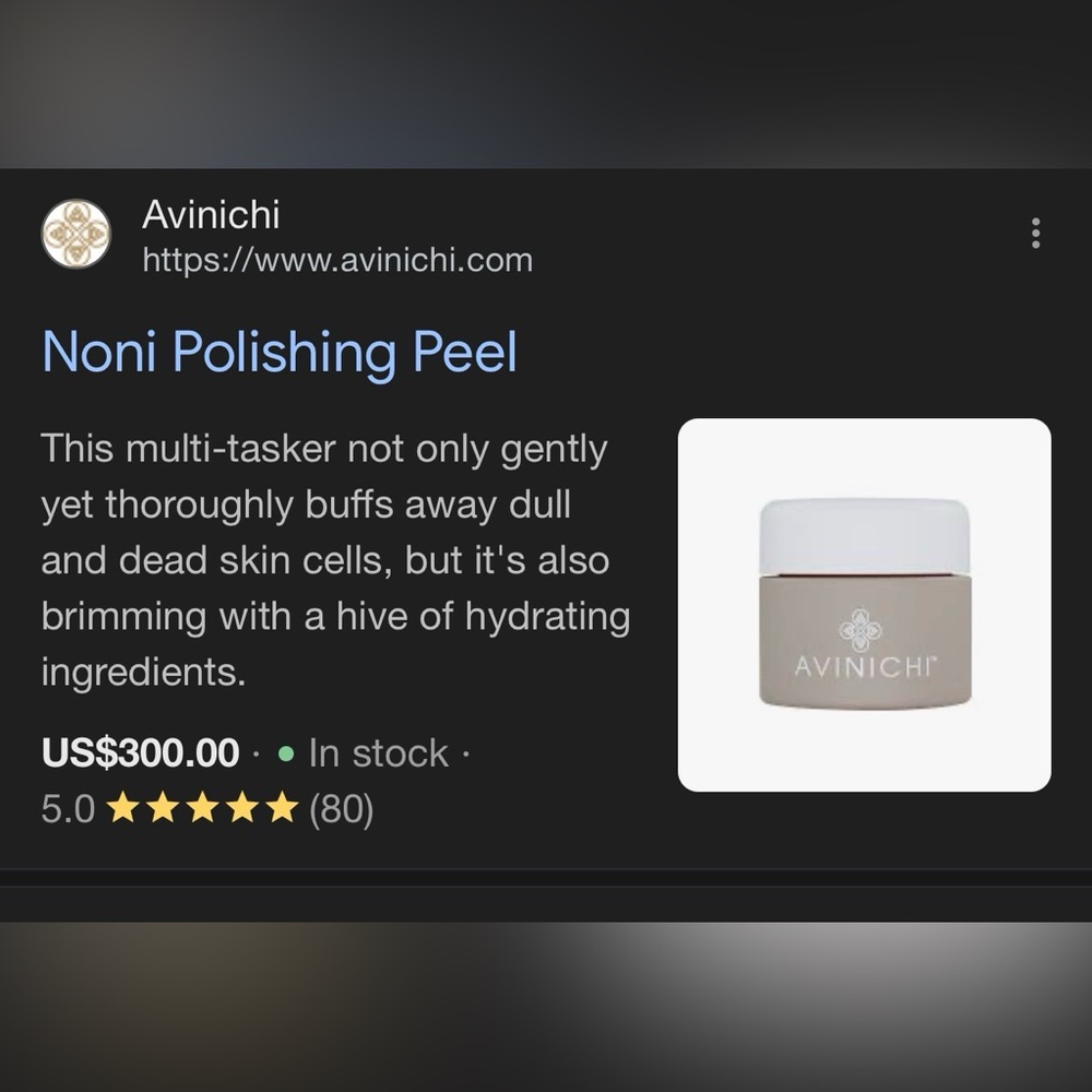 AVINICHI Noni Polishing Peel - Cream